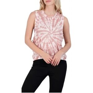 Free People FP Movement Love Tank Tie Dye Pink and White Sz XS